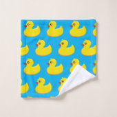 yellow rubber duck pattern  bad handdoek (Wasdoekje)