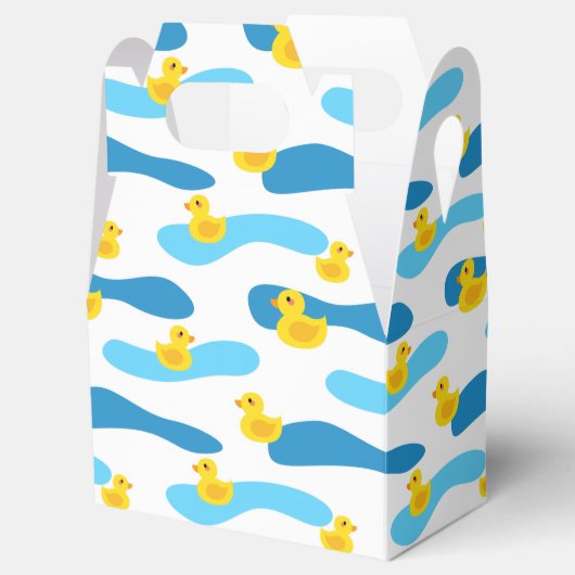 Yellow Rubber Duck Pattern Bedankdoosjes (Geopend)
