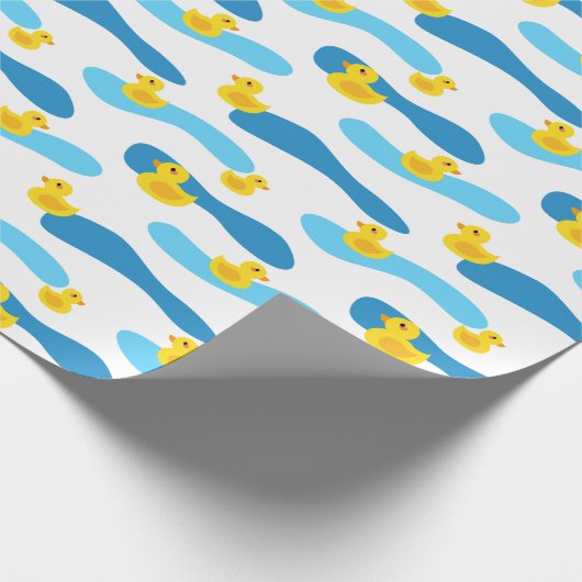 Yellow Rubber Duck Pattern Cadeaupapier (Hoek)
