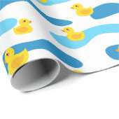 Yellow Rubber Duck Pattern Cadeaupapier (Rol Hoek)
