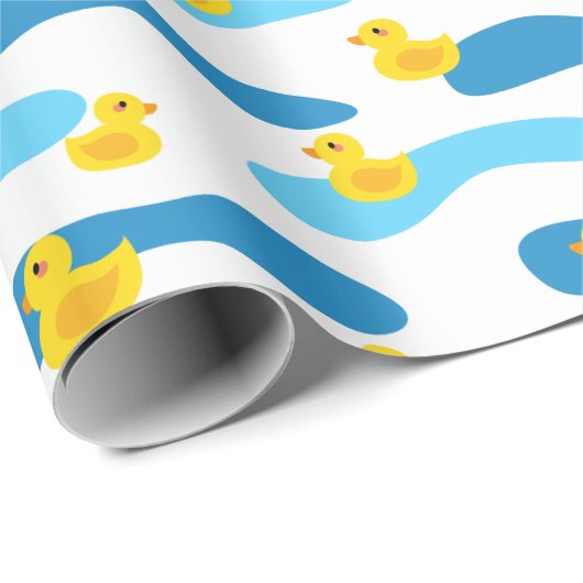 Yellow Rubber Duck Pattern Cadeaupapier (Rol Hoek)