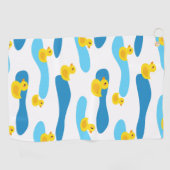 Yellow Rubber Duck Pattern Golfhanddoek (Horizontaal)