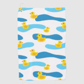 Yellow Rubber Duck Pattern Golfhanddoek (Voorkant)