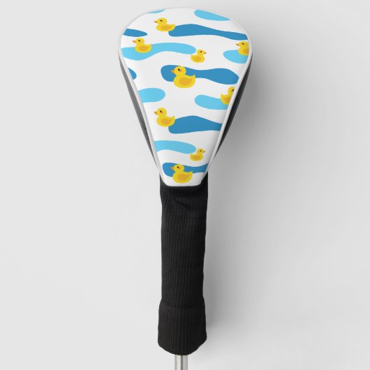 Yellow Rubber Duck Pattern Golfheadcover (Voorkant)