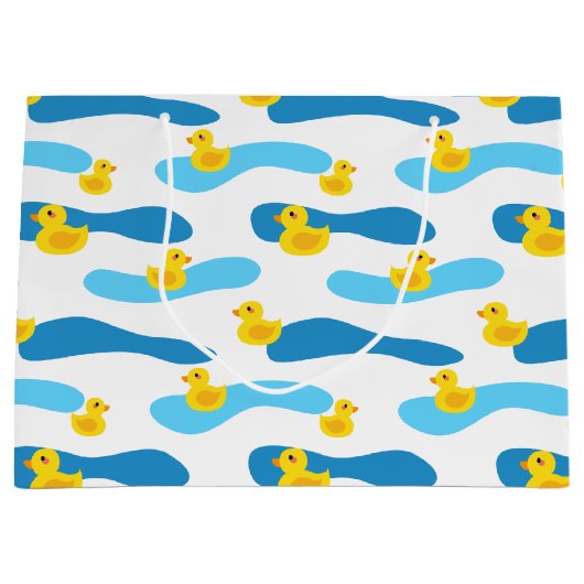 Yellow Rubber Duck Pattern Groot Cadeauzakje (Voorkant)