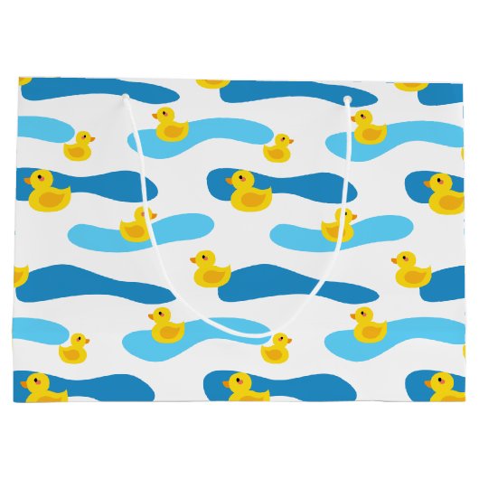 Yellow Rubber Duck Pattern Groot Cadeauzakje (Achterkant)
