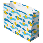 Yellow Rubber Duck Pattern Groot Cadeauzakje (Achterkant Gekanteld)