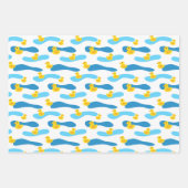 Yellow Rubber Duck Pattern Inpakpapier Vel (Voorkant 3)