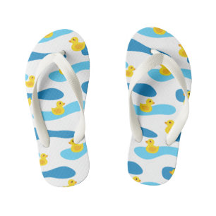 Yellow Rubber Duck Pattern Kinder Teenslippers
