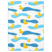 Yellow Rubber Duck Pattern Klembord (Achterkant)