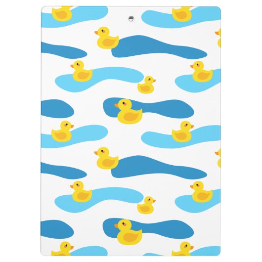 Yellow Rubber Duck Pattern Klembord (Achterkant)
