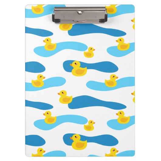 Yellow Rubber Duck Pattern Klembord (Voorkant)
