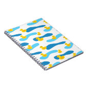 Yellow Rubber Duck Pattern Notitieboek (Rechterzijde)