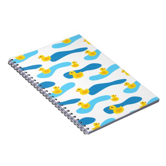 Yellow Rubber Duck Pattern Notitieboek (Rechterzijde)