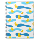 Yellow Rubber Duck Pattern Notitieboek (Voorkant)