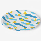 Yellow Rubber Duck Pattern Papieren Bordje (Gekanteld)