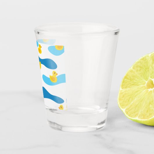 Yellow Rubber Duck Pattern Shot Glas (Rechts)