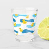 Yellow Rubber Duck Pattern Shot Glas (Voorkant)