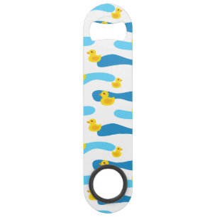 Yellow Rubber Duck Pattern Speed Flessenopener