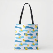 Yellow Rubber Duck Pattern Tote Bag (Voorkant)