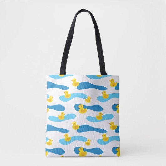 Yellow Rubber Duck Pattern Tote Bag (Voorkant)
