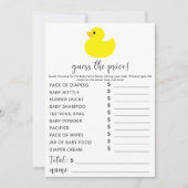 Yellow Rubber Duck - Raad de prijs spel Kaart (Voorkant)