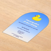Yellow Rubber Duck - Verjaardagsfeestje Acryl Uitnodigingen (Laagn)