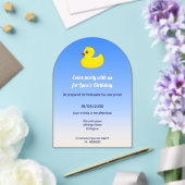 Yellow Rubber Duck - Verjaardagsfeestje Acryl Uitnodigingen (Insitu (Huwelijk))