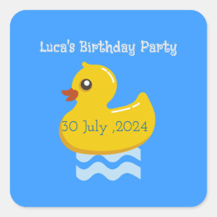 yellow rubber duck vierkante sticker