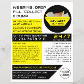 Yellow Rubbish Skip, Skip/Dumpster Company Flyer (Voorkant)