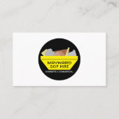 Yellow Rubbish Skip, Skip/Dumpster Company Visitekaartje (Voorkant)