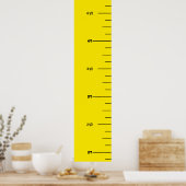 Yellow Ruler Growth Chart Poster (Keuken)