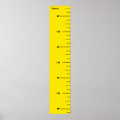 Yellow Ruler Growth Chart Poster (Voorkant)