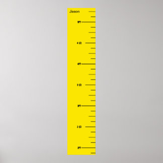 Yellow Ruler Growth Chart Poster