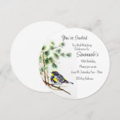 Yellow Rumped Warbler Birdwatcher Birthday Kaart (Voorkant / Achterkant)