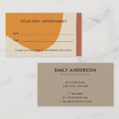 YELLOW RUST MODERN KRAFT ABSTRACTE KUNST AFSPRAAK VISITEKAARTJE (Voorkant / Achterkant)