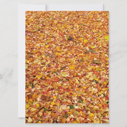 Yellow Rustic Autumn Wedding Invitations Kaart (Achterkant)