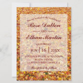 Yellow Rustic Autumn Wedding Invitations Kaart (Voorkant)