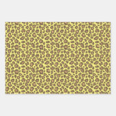 Yellow Safari Animal Leopard Cheetah Print Inpakpapier Vel (Voorkant)