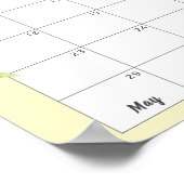 Yellow Safari oerwoud baby geboortedatum gokken sp Poster (Hoek)