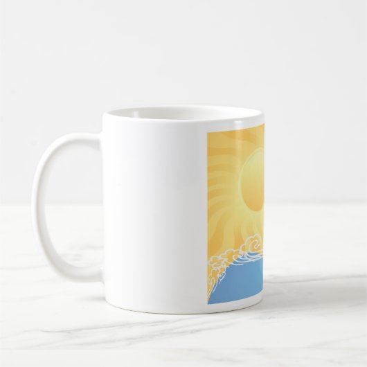 Yellow Sand And Ocean Koffiemok (Links)