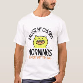 Yellow Sarcastic Funny Cat | Zazzle T-shirt (Voorkant)