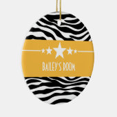 Yellow Sassy Star Zebra Ornament (Rechts)