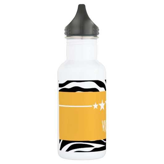 Yellow Sassy Star Zebra Waterfles (Links)