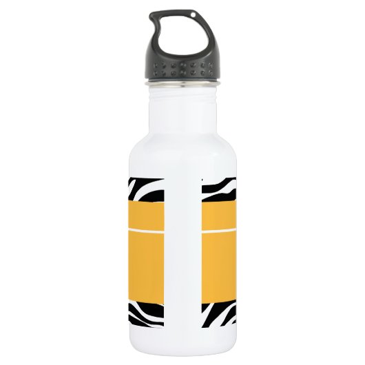 Yellow Sassy Star Zebra Waterfles (Achterkant)