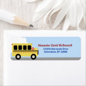 Yellow School Bus Aangepaste Adresetiketten Etiket (Insitu)