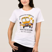 Yellow School Bus Driver Tri-Blend Shirt (Voorkant)