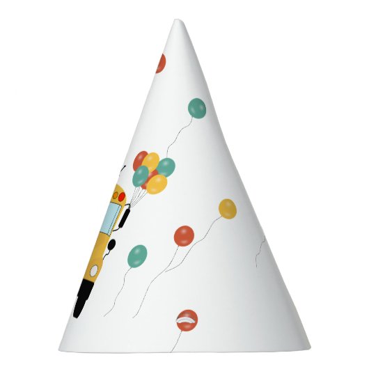 Yellow School Bus Kids Birthday Party Feesthoedjes (Rechts)