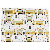 Yellow School Bus Kids Birthday Party Groot Cadeauzakje (Achterkant)