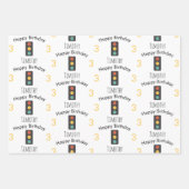 Yellow School Bus Kids Birthday Party Inpakpapier Vel (Voorkant 3)